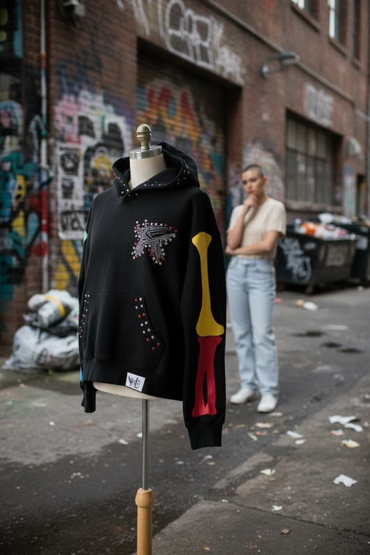 Black stone vulture hoodie