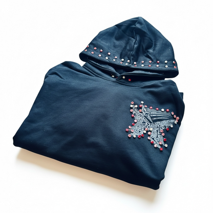 Black stone vulture hoodie