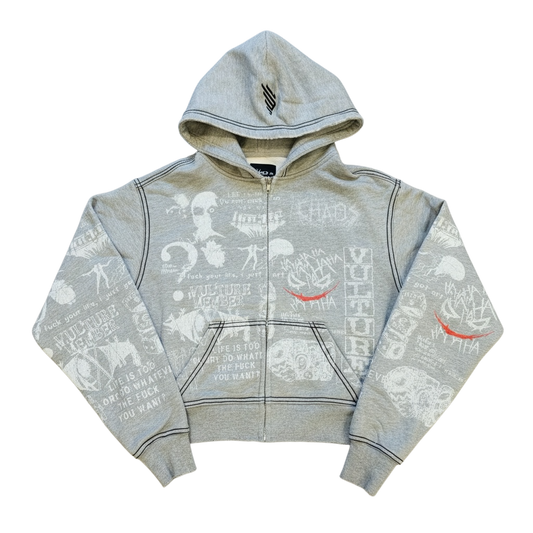 GREY CHAOS HOODIE