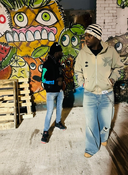 Grey sun faded hoodie